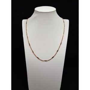 Vintage Unique 14K Karat Solid Rose Gold Designer Link Chain Necklace 20.25" L